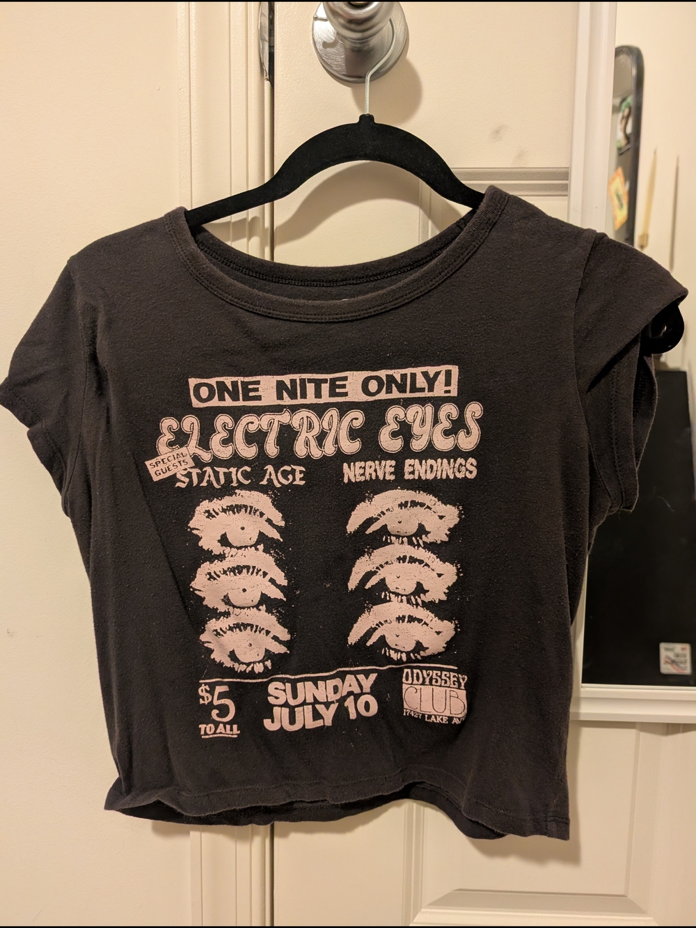 Hollister Crop Top with Pink Graphic